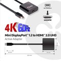 Obrázok pre výrobcu Club3D Adaptér aktívny mini DisplayPort 1.2 na HDMI 2.0 4K60Hz UHD, (M/F), 20 cm