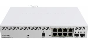 Obrázok pre výrobcu MikroTik managed Switch CSS610-8P-2S+IN 8x GbE PoE+, 2x 10Gb SFP+, SwOS, PSU (PoE budget 140W)