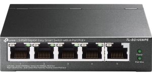 Obrázok pre výrobcu TP-Link Easy Smart switch TL-SG105MPE (5xGbE, 4xPoE+, 120W, fanless)