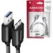 Obrázok pre výrobcu AXAGON BUMM3-AM10AB, SPEED kabel Micro-B USB <-> USB-A, 1m, USB 3.2 GEN 1, 3A, ALU, tpe, černý