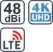 Obrázok pre výrobcu EVOLVEO Jade 2 LTE, 48dBi aktivní venkovní anténa DVB-T/T2, LTE filtr