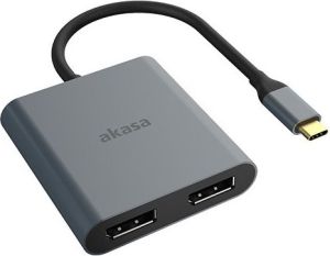 Obrázok pre výrobcu AKASA - adaptér USB Type-C na 2 x DP, 4K