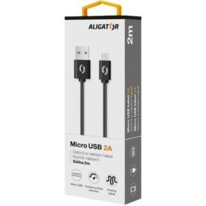 Obrázok pre výrobcu ALIGATOR Datový kabel 2A mikro USB 2m černý