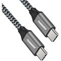 Obrázok pre výrobcu PremiumCord Kabel USB-C M/M, 100W 20V/5A 480Mbps bavlněný oplet, 0,5m