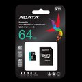 Obrázok pre výrobcu ADATA MicroSDXC 64GB U3 V30S až 95MB/s + adapter