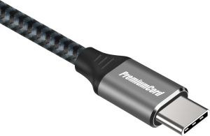 Obrázok pre výrobcu PremiumCord Kabel USB-C M/M, 100W 20V/5A 480Mbps bavlněný oplet, 2m