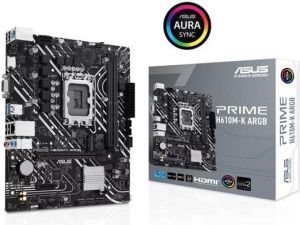 Obrázok pre výrobcu ASUS PRIME H610M-K ARGB soc 1700 H610 DDR5 mATX M.2 HDMI D-Sub