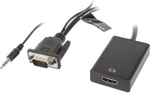 Obrázok pre výrobcu LANBERG AD-0021-BK Lanberg adapter VGA(F) + audio 3.5mm -> HDMI(F) 20cm