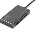 Obrázok pre výrobcu DIGITUS Hub 4-port USB 3.0 SuperSpeed, Power Supply, HQ aluminum