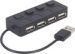 Obrázok pre výrobcu GEMBIRD USB 2.0 4-port hub with switches black