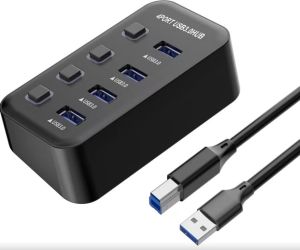 Obrázok pre výrobcu PremiumCord USB 3.2 Superspeed HUB 4-portový s vypínači portů