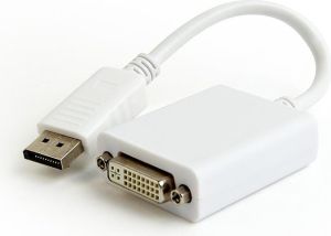 Obrázok pre výrobcu Gembird adaptér displayport v1.2 samec - DVI (24+5) samice, biela