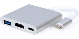 Obrázok pre výrobcu GEMBIRD Multi-adapter USB typu C, stříbrný