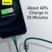 Obrázok pre výrobcu Baseus datový kabel Rapid 3v1 USB-C/microUSB, Lightning, USB-C 1,5m PD 20W zelený
