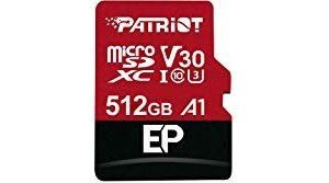 Obrázok pre výrobcu Patriot 512GB microSDXC V30 A1, class 10 U3 100/80MB/s + adapter