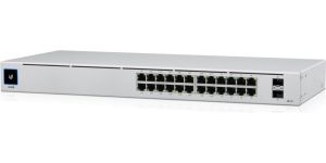 Obrázok pre výrobcu Ubiquiti UniFi switch Gen2 USW-24-POE 24x1000Mbps + 2x SFP PoE/PoE+ Fanless (95W)