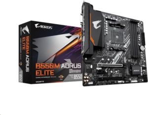 Obrázok pre výrobcu Gigabyte AORUS ELITE B550M / AMD B550 / AM4 / 4x DDR4 DIMM / 2x M.2 / DVI-D / HDMI / mATX