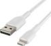 Obrázok pre výrobcu BELKIN kabel oplétaný USB-A - Lightning, 2m, bílý