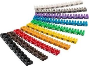 Obrázok pre výrobcu goobay Označovací klipy na kabel do průměru 2.5-4mm, 10x10ks, čísla
