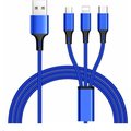 Obrázok pre výrobcu PremiumCord 3 in 1 USB kabel, 3 konektory USB typ C + micro USB + Lightning pro Apple, 1.2m