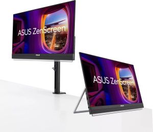 Obrázok pre výrobcu ASUS ZenScreen MB229CF 21,5" prenosný USB-C monitor IPS 1920x1080 100Hz 5ms 250cd HDMI USB-C repro čierno-strieborný