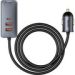 Obrázok pre výrobcu Baseus CCBT-A0G Rychlá Nabíječka do Auta s Prodlužovacím Kabelem 120W 2x USB + 2x USB-C Gray