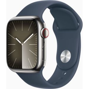 Obrázok pre výrobcu Apple Watch S9 Cell/45mm/Silver/Sport Band/Storm Blue/-M/L