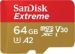 Obrázok pre výrobcu SanDisk micro SDXC 64GB Extreme (170 MB/s Class 10, UHS-I U3 V30) + adaptér