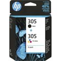 Obrázok pre výrobcu HP 305 2-Pack Tri-color/Black Original Ink Cartridge