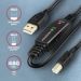 Obrázok pre výrobcu AXAGON ADR-220B, USB 2.0 A-M -> B-M aktivní propojovací / repeater kabel, 20m