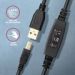Obrázok pre výrobcu AXAGON ADR-210B, USB 2.0 A-M -> B-M aktivní propojovací / repeater kabel, 10m