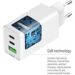 Obrázok pre výrobcu COLORWAY 2x USB-C, 1x USB-A/ síťová nabíječka/ GaN/ PD/ PPS/ 65W/ Včetně 2x kabelů, USB-C-USB-C, USB-C-Lightning/ Bílá