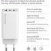 Obrázok pre výrobcu COLORWAY 2x USB-C, 1x USB-A/ síťová nabíječka/ GaN/ PD/ PPS/ 65W/ Včetně 2x kabelů, USB-C-USB-C, USB-C-Lightning/ Bílá
