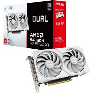 Obrázok pre výrobcu ASUS Radeon RX 9060 XT DUAL 16GB WHITE, RX 9060 XT, 16GB GDDR6, 2xDP, 1xHDMI