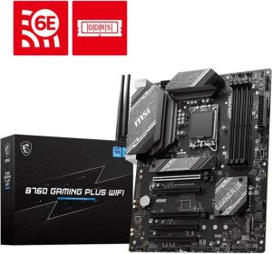 Obrázok pre výrobcu MSI B760 GAMING PLUS WIFI, Sc LGA1700, Intel B760, 4xDDR5, 1xDP, 1xHDMI, ATX