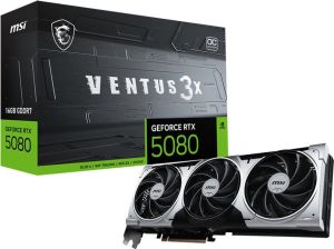 Obrázok pre výrobcu MSI NVIDIA GeForce RTX 5080 16G VENTUS 3X OC PLUS, RTX 5080, 16GB GDDR7, 3xDP, 1xHDMI