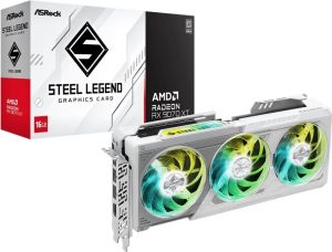 Obrázok pre výrobcu ASROCK AMD Radeon RX 9070 XT Steel Legend 16GB / 16GB GDDR6 / PCI-E / HDMI / 3x DP / Bílá
