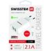 Obrázok pre výrobcu Swissten Síťový Adaptér Smart Ic 2X Usb 2,1A Power + Datový Kabel Usb / Type C 1,2 M Bílý