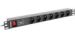 Obrázok pre výrobcu LANBERG PDU-07E-0200-BK PDU 1U 16A, 7 sockets French, 2m, Black