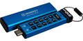 Obrázok pre výrobcu Kingston IronKey Keypad 200C 512GB /USB 3.2/USB-C/Modrá