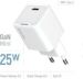 Obrázok pre výrobcu COLORWAY 1x USB-C/ síťová nabíječka/ GaN/ PD/ PPS/ 25W/ Bílá