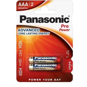 Obrázok pre výrobcu PANASONIC Alkalické baterie Pro Power LR03PPG/2BP AAA 1,5V (Blistr 2ks)