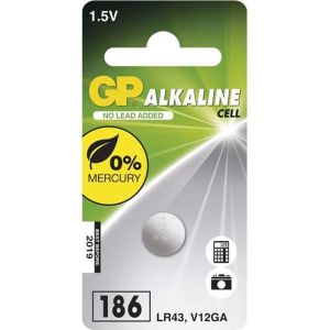 Obrázok pre výrobcu Batéria alkalická, 186F (LR43), LR43, 1.5V, GP, blister, 1-pack