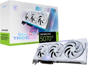 Obrázok pre výrobcu MSI VGA NVIDIA GeForce RTX 5070 Ti 16G GAMING TRIO OC WHITE, RTX 5070 Ti, 16GB GDDR7, 3xDP, 1xHDMI