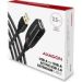 Obrázok pre výrobcu AXAGON ADR-207, USB 2.0 A-M -> A-F aktivní prodlužovací / repeater kabel, 7.5m