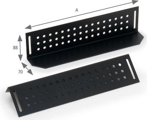 Obrázok pre výrobcu Nosné ližiny pro rack hl.700mm (L=480mm)-pár černé