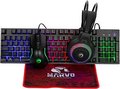 Obrázok pre výrobcu Marvo LOOT 40 sada klávesnice drôtová (USB) CZ/SK, čierna s hernou myšou, podložkou a slúchadlami, podsvietená