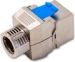 Obrázok pre výrobcu XtendLan Keystone jack RJ45, zaklapávací, CAT7,CAT8, STP, instalace bez nástrojů
