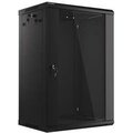 Obrázok pre výrobcu LANBERG 19" RACKOVÁ SKŘÍŇ PRO MONTÁŽ NA STĚNU 18U/600X450 (v rozloženém stavu) S PROSKLENÝMI DVEŘMI ČERNÁ V2