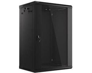 Obrázok pre výrobcu LANBERG 19" RACKOVÁ SKŘÍŇ PRO MONTÁŽ NA STĚNU 18U/600X450 (v rozloženém stavu) S PROSKLENÝMI DVEŘMI ČERNÁ V2